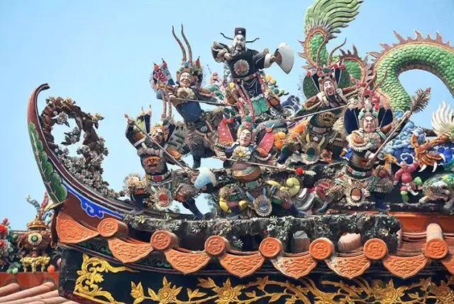 潮州嵌瓷，屋頂生花